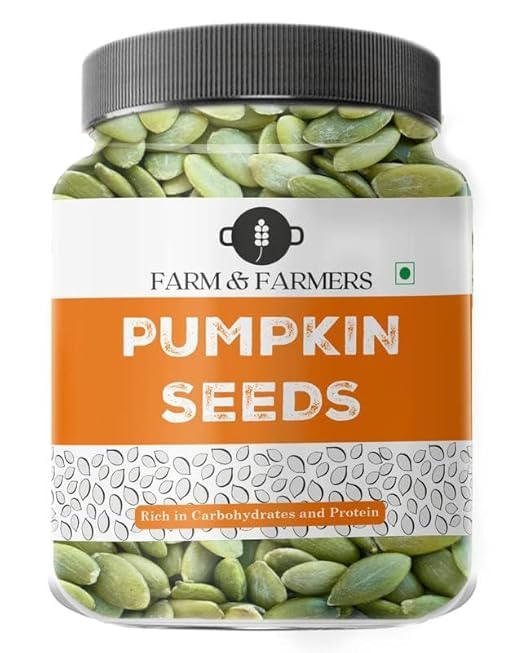 Farm & Farmers Raw Pumpkin Seeds 250Gm/500Gm - Unroasted Pumpkin Seed Rich in Protein and AAA Grade Pumpkin Seeds | Source of Iron & Zinc | High Protein Fiber Rich Superfood Snack