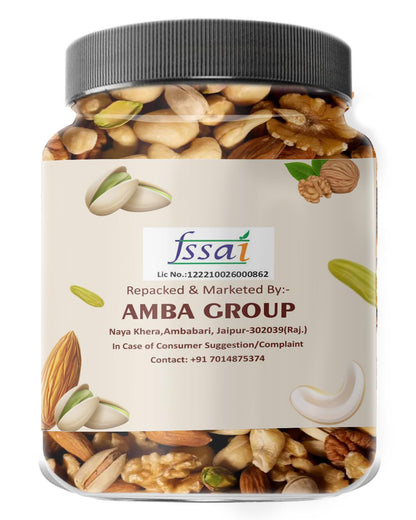 Farm & Farmers Mix Dry Fruits – Healthy Blend of Almonds, Cashews, Walnuts, Pistachios, Raisins & More – Rich in Nutrients, Perfect for Snacking & Gifting – 100% Natural, No Added Preservatives – 250g Jar