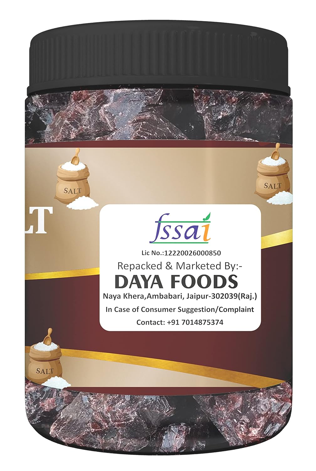 Farm & Farmers Black Salt Whole/Kala Namak, 400g/900g