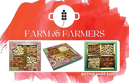 Combo of Dry Fruits Roli Chawal & Rakhi - Mix Nuts  Gifts with Kumkum ChawalAlmond Cashew Pista 100gm Each Walnut(50gm)