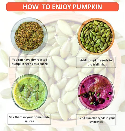 Farm & Farmers Raw Pumpkin Seeds 250Gm/500Gm - Unroasted Pumpkin Seed Rich in Protein and AAA Grade Pumpkin Seeds | Source of Iron & Zinc | High Protein Fiber Rich Superfood Snack